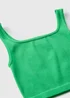 Girls Green Seamless Ribbed Vest (7-15yrs) - Small Image 2