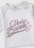 Girls White Venice Beach Grey Ringer T-Shirt (7-15yrs) - Age 7 Years Image 2