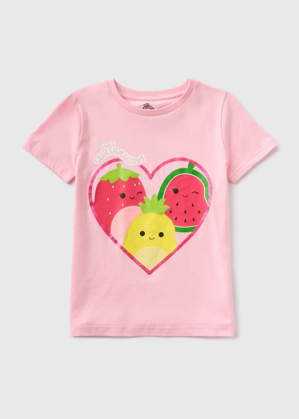 Squishmallows Girls Pink T-Shirt (4-12yrs) - Age 4 Years Image 1