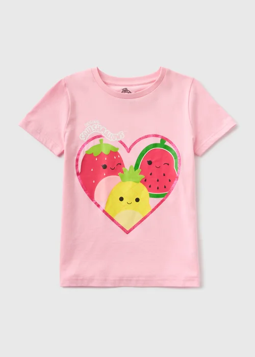 Squishmallows Girls Pink T-Shirt (4-12yrs) - Age 4 Years Image 1