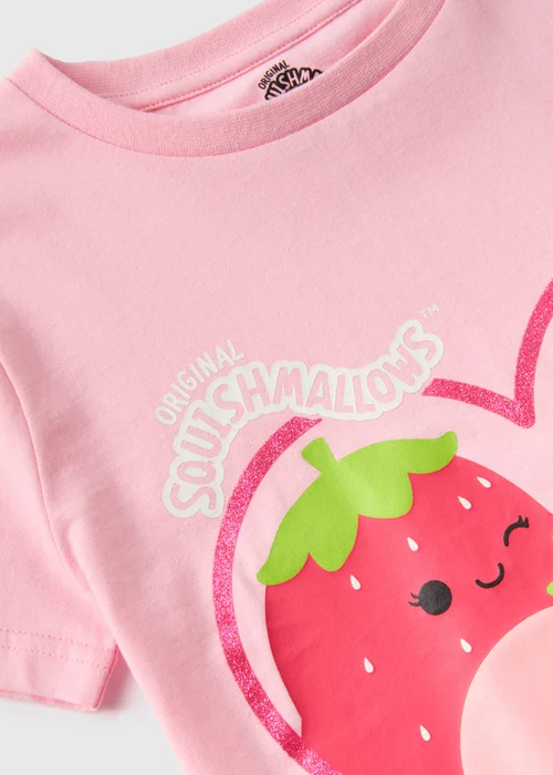 Squishmallows Girls Pink T-Shirt (4-12yrs) - Age 4 Years Image 2