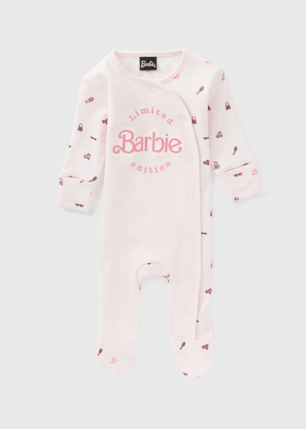 Baby Pink Limited Edition Barbie Sleepsuit (Newborn-18mths) - Newborn Image 1
