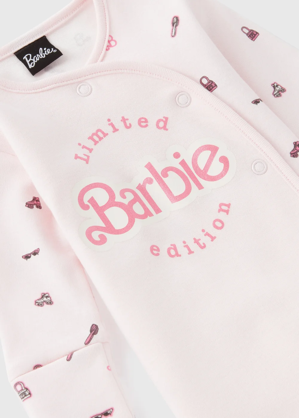 Baby Pink Limited Edition Barbie Sleepsuit (Newborn-18mths) - Newborn Image 2