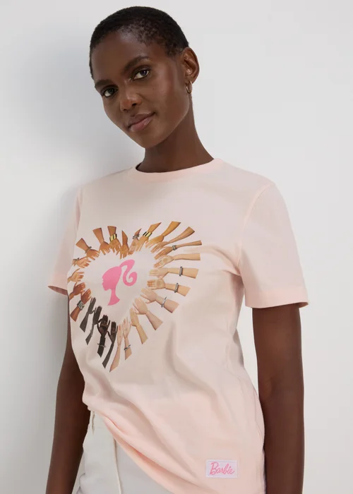 Barbie Pink Hands Print T-Shirt - 8 Image 3