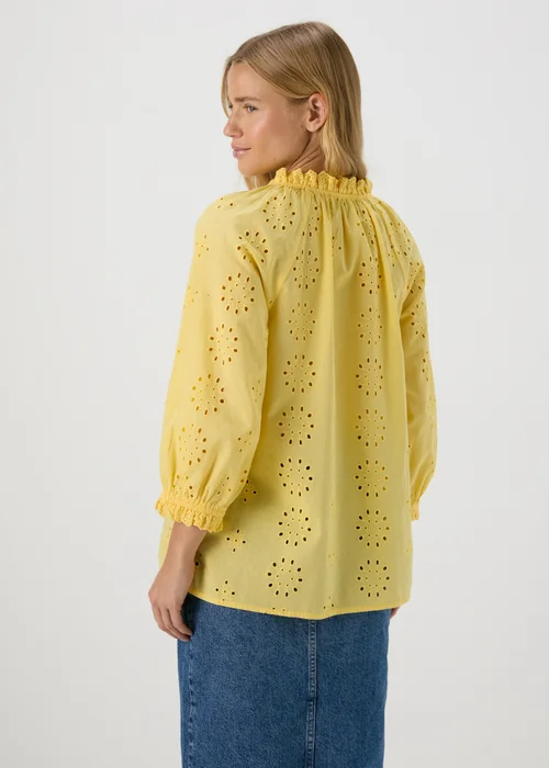 Lemon Broid Peasent Blouse Top - 8 Image 2