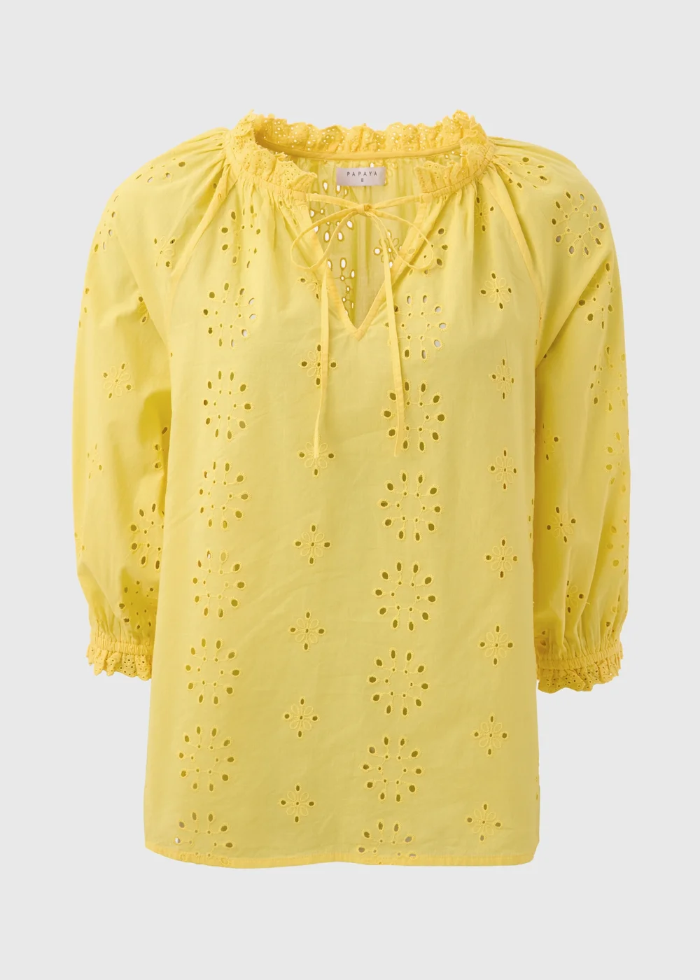 Lemon Broid Peasent Blouse Top - 8 Image 5