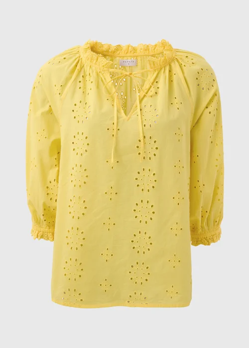 Lemon Broid Peasent Blouse Top - 8 Image 5
