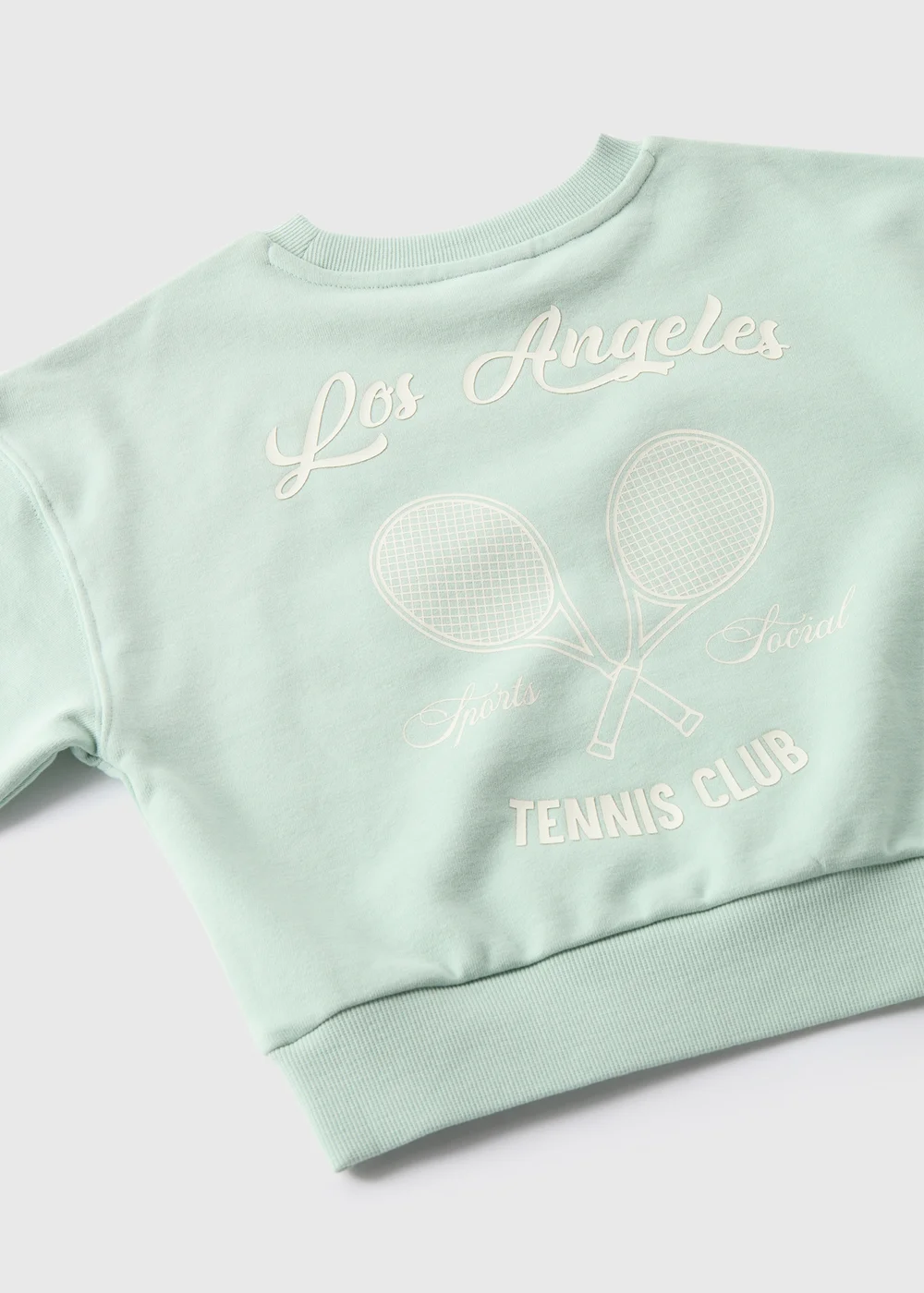 Girls Sage Green Los Angeles Tennis Club Sweatshirt (7-15yrs) - 7 Yrs Image 2