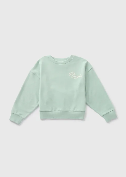 Girls Sage Green Los Angeles Tennis Club Sweatshirt (7-15yrs) - 7 Yrs Image 1