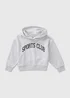 Girls Grey Marl Varsity Slogan Hoodie (7-15yrs) - 7 Yrs Image 1