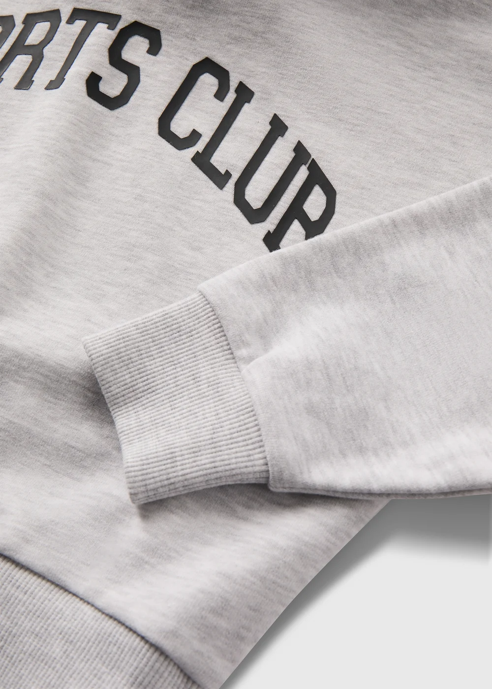 Girls Grey Marl Varsity Slogan Hoodie (7-15yrs) - 7 Yrs Image 2