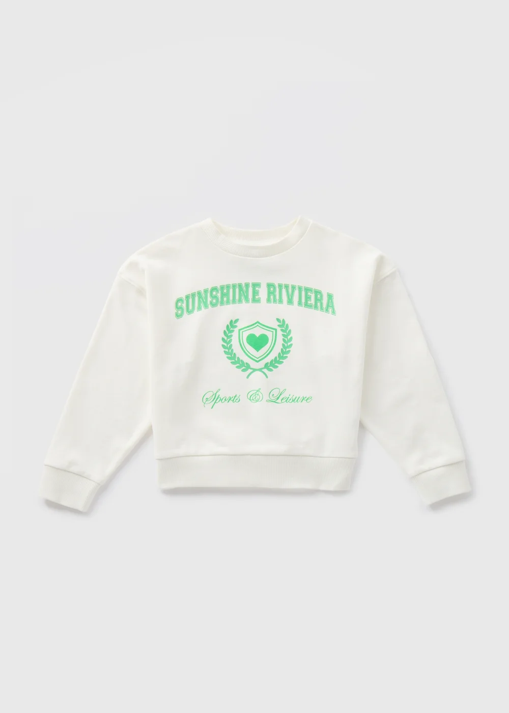 Girls Cream Sunshine Riviera Sweatshirt (7-15yrs) - 10 Yrs Image 1