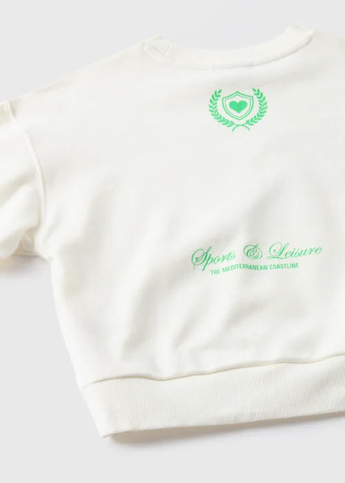 Girls Cream Sunshine Riviera Sweatshirt (7-15yrs) - 10 Yrs Image 2