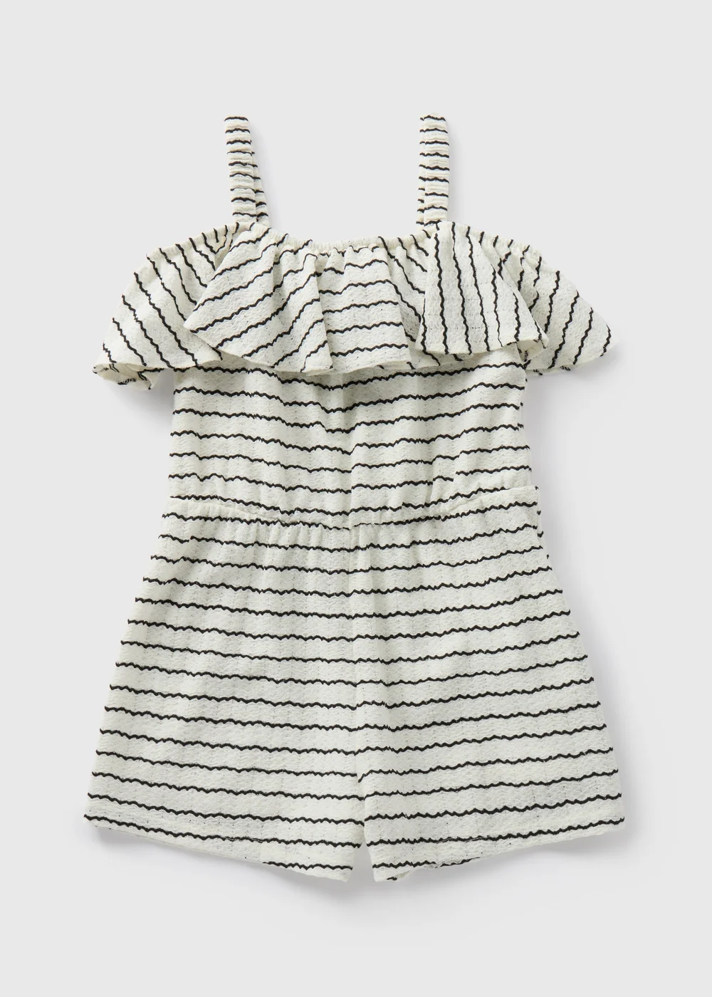 Girls Cream Mono Crinkle Playsuit (7-13yrs) - 7 Yrs Image 1