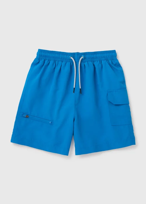 Boys Cobalt Blue Cargo Swim Shorts (6-11yrs) - Age 6 - 7 Years Image 1