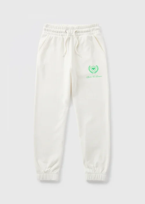Girls Cream Sports & Leisure Joggers (7-15yrs) - Age 7 Years Image 1