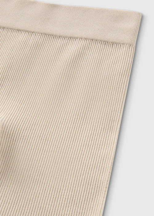 Girls Cream Seamless Ribbed Shorts (7-15yrs) - S Image 2