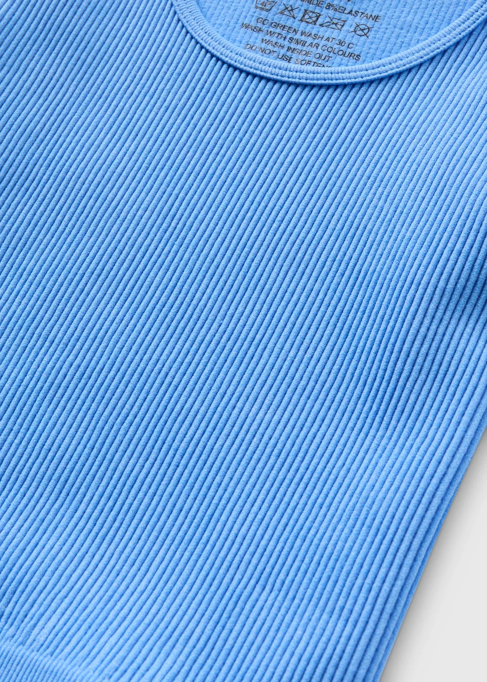 Girls Blue Seamless Ribbed T-Shirt (7-15yrs) - S Image 2