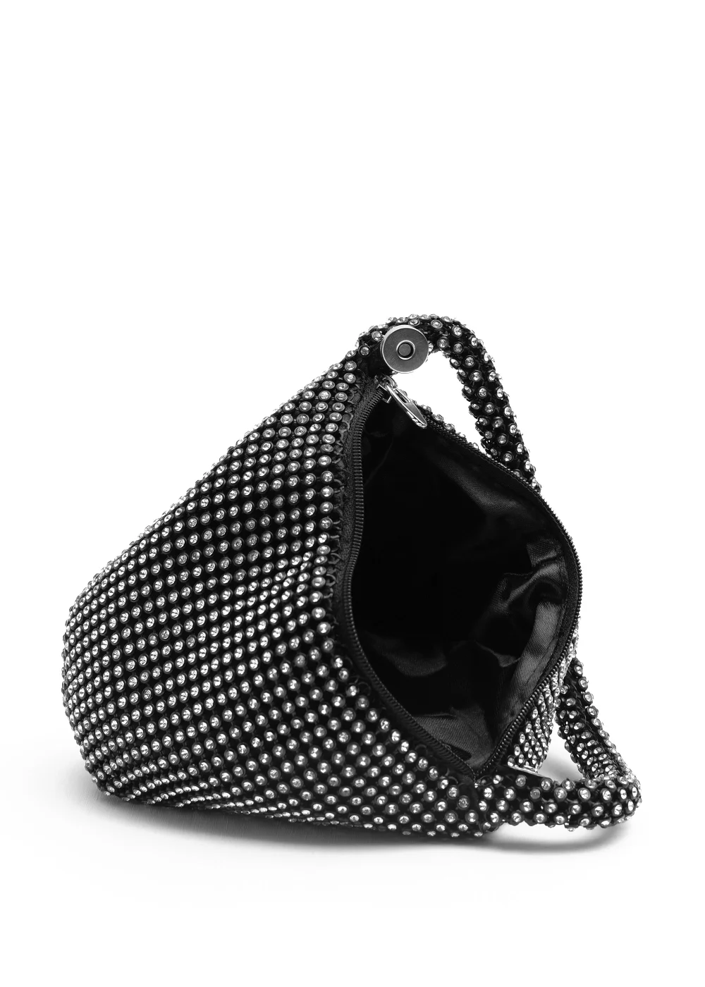 Where's That From Black Nicki Diamante Mini Pouch Bag - One Size Image 2