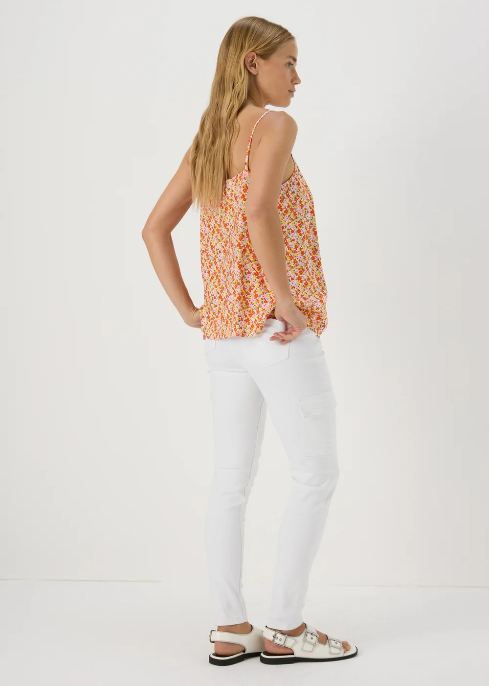 White Skinny Fit Cargo Jeans - 8 Image 2