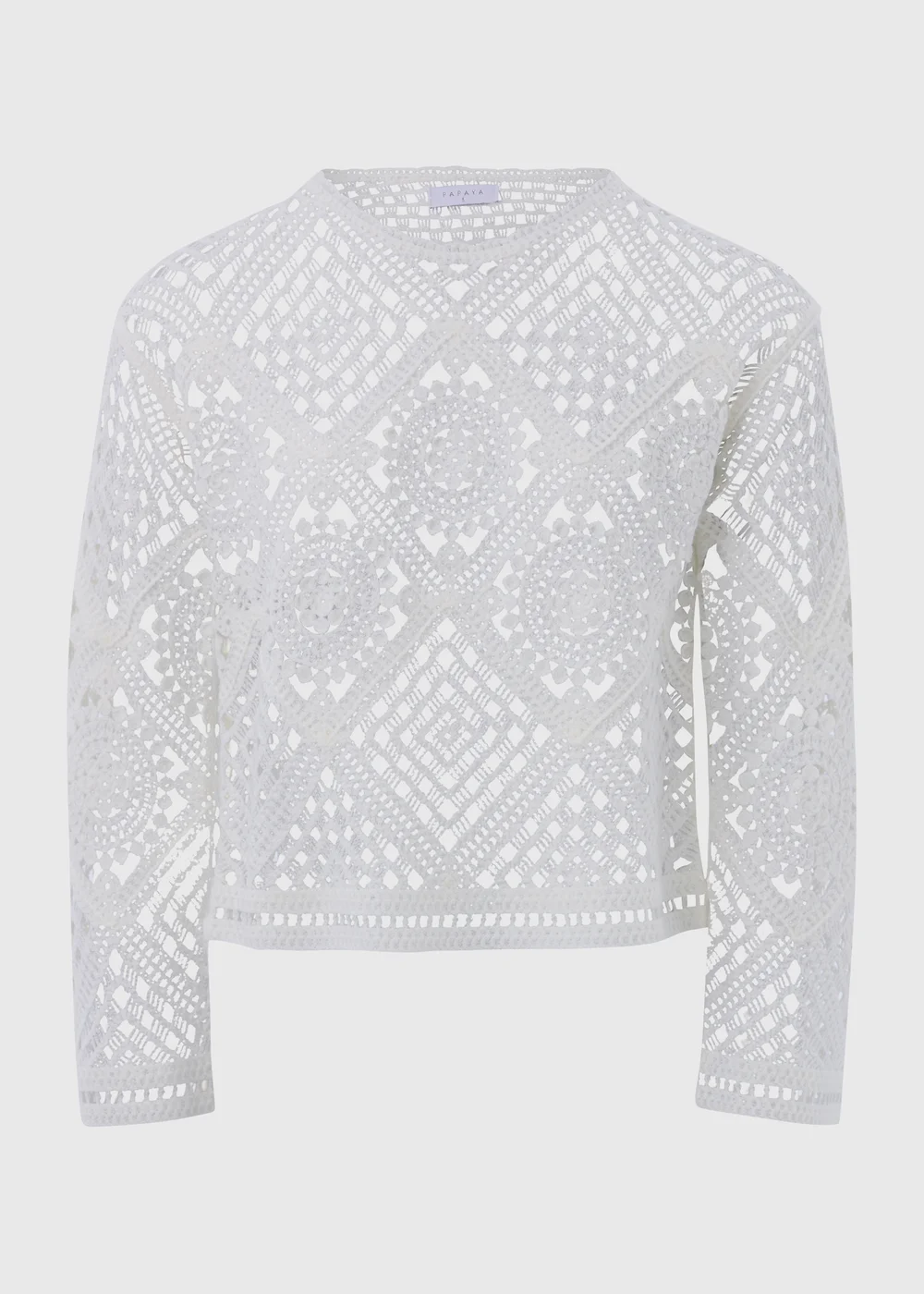 White Kimono Sleeve Lace Top - Extra small Image 5