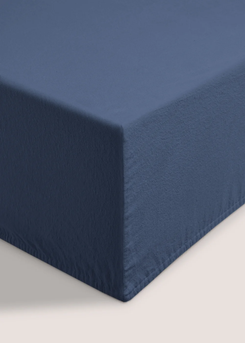 Navy Cotton Deep Fitted Bed Sheet (180 Thread Count) - Single Image 1