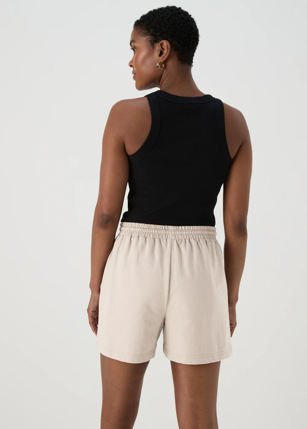Beige Collegiate Shorts - S Image 2