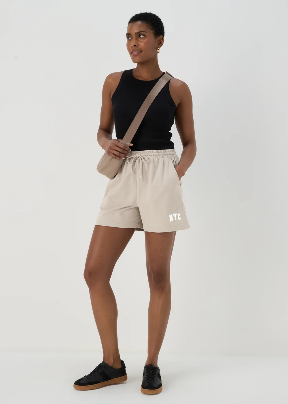 Beige Collegiate Shorts - S Image 4
