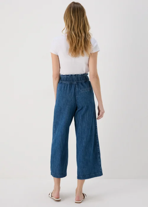 Dark Wash Wide Leg Crop Jeans - 8 Image 2