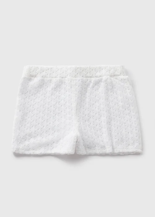 Girls Cream Lace Shorts (7yrs-15yrs) - Age 7 Years Image 1