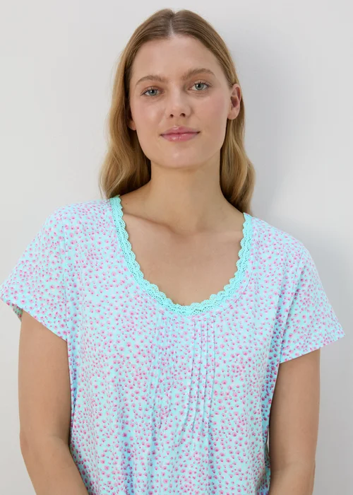 Multicolour Ditsy Print Nightie - Small Image 3