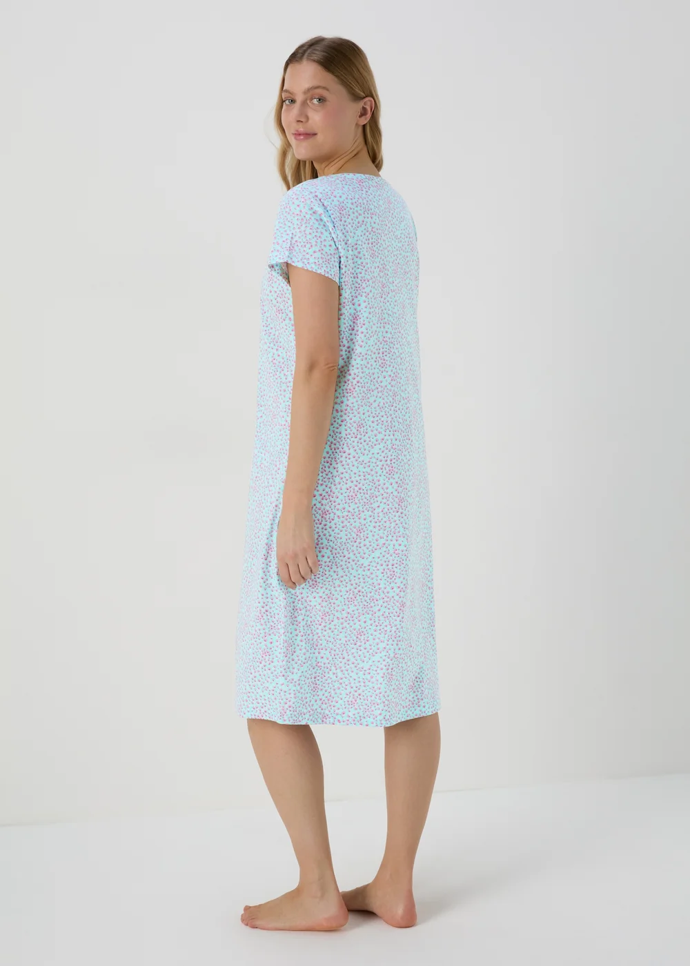 Multicolour Ditsy Print Nightie - Small Image 2