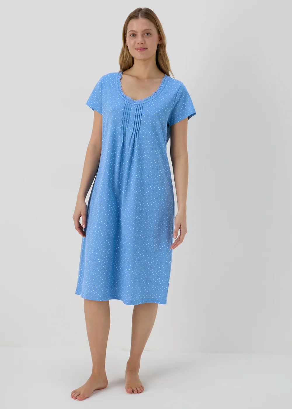 Navy Lace Nightie - Small Image 1