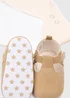Baby Tan Shoes & Bib Set (Newborn-18mths) - Age 6 - 9 Months Image 2