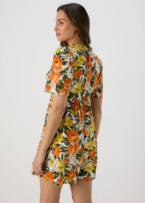 Multicoloured Ditsy Viscose Mini Tea Dress - 8 Image 2