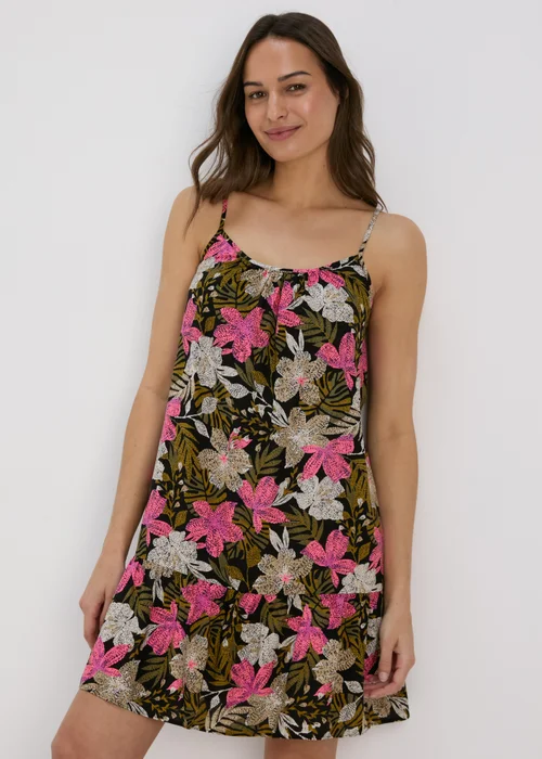 Multicolour Floral Viscose Mini Cami Dress - 8 Image 1
