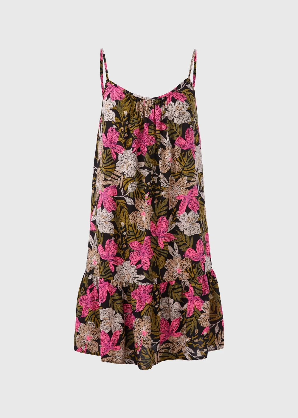 Multicolour Floral Viscose Mini Cami Dress - 8 Image 5