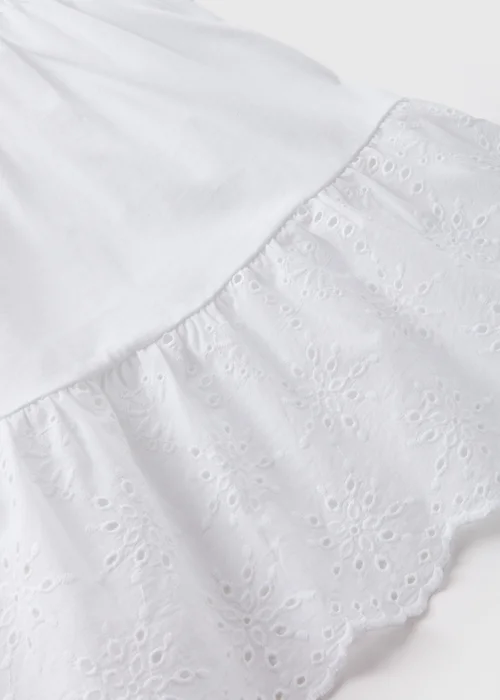 Girls White Strappy Jersey Dress (7-13yrs) - 10 Yrs Image 2