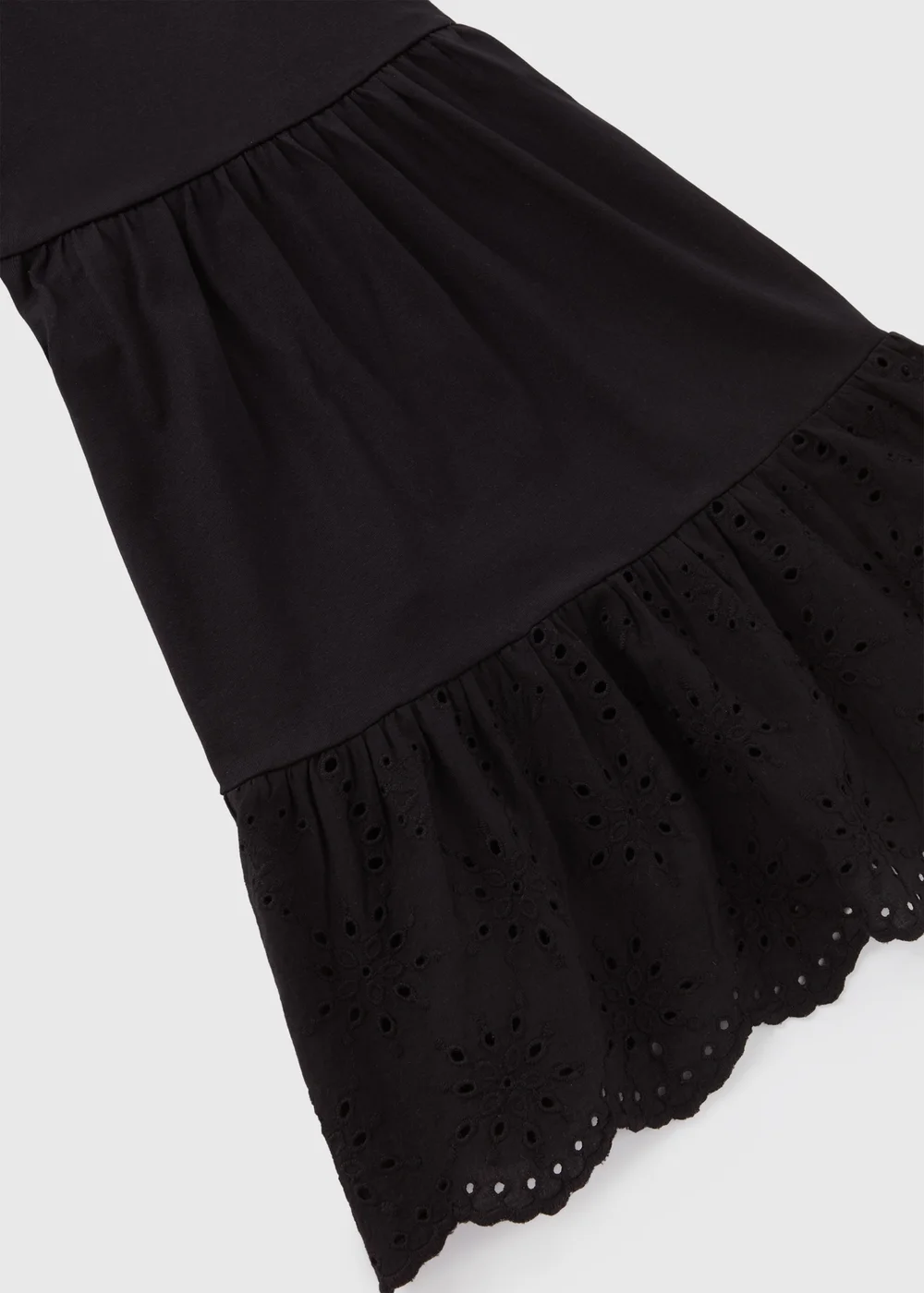 Girls Black Strappy Jersey Dress (7-13yrs) - 10 Yrs Image 2