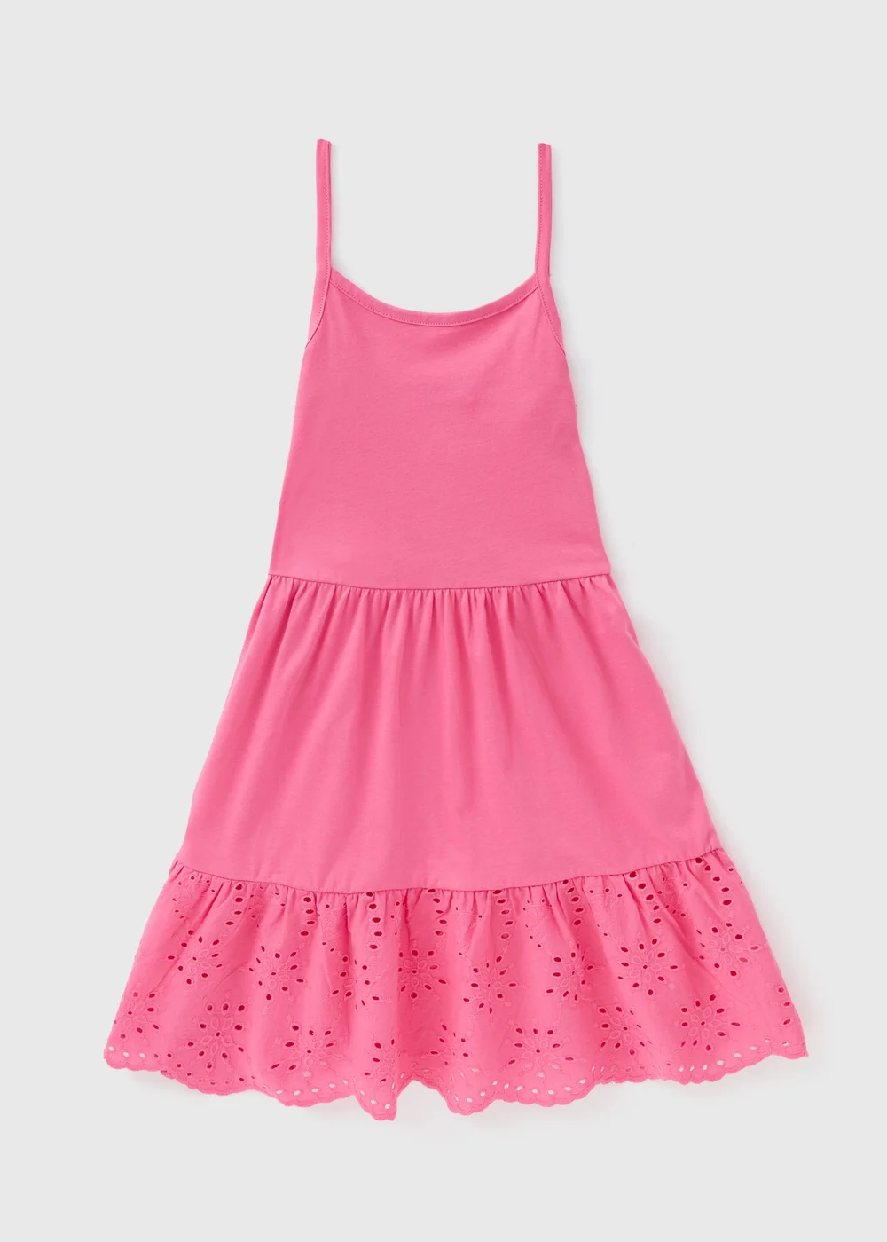 Girls Pink Strappy Jersey Dress (7-13yrs) - 7 Yrs Image 1