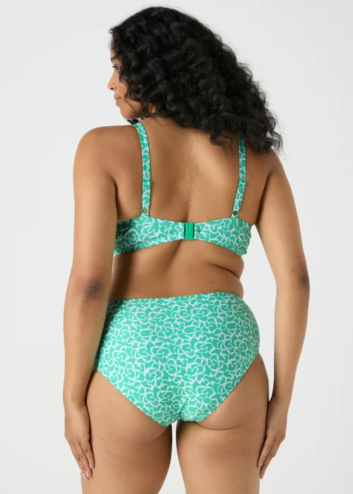 Turquoise Abstract Design Bikini Bottoms - Size 6 Image 1