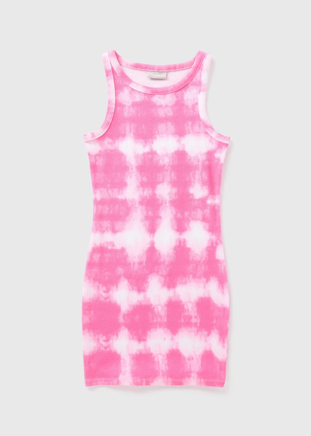 Girls Pink Ribbed Dress (7-15yrs) - 10 Yrs Image 1
