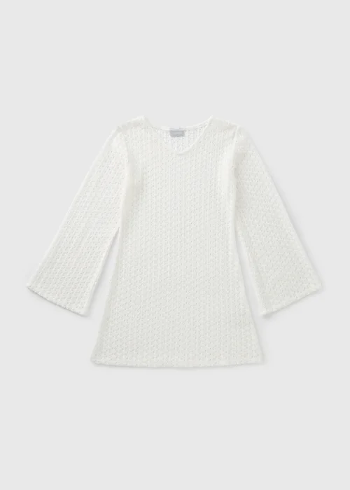 Girls Cream Lace Kaftan (7-15yrs) - 7 Yrs Image 1