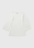 Girls Cream Lace Kaftan (7-15yrs) - 7 Yrs Image 1