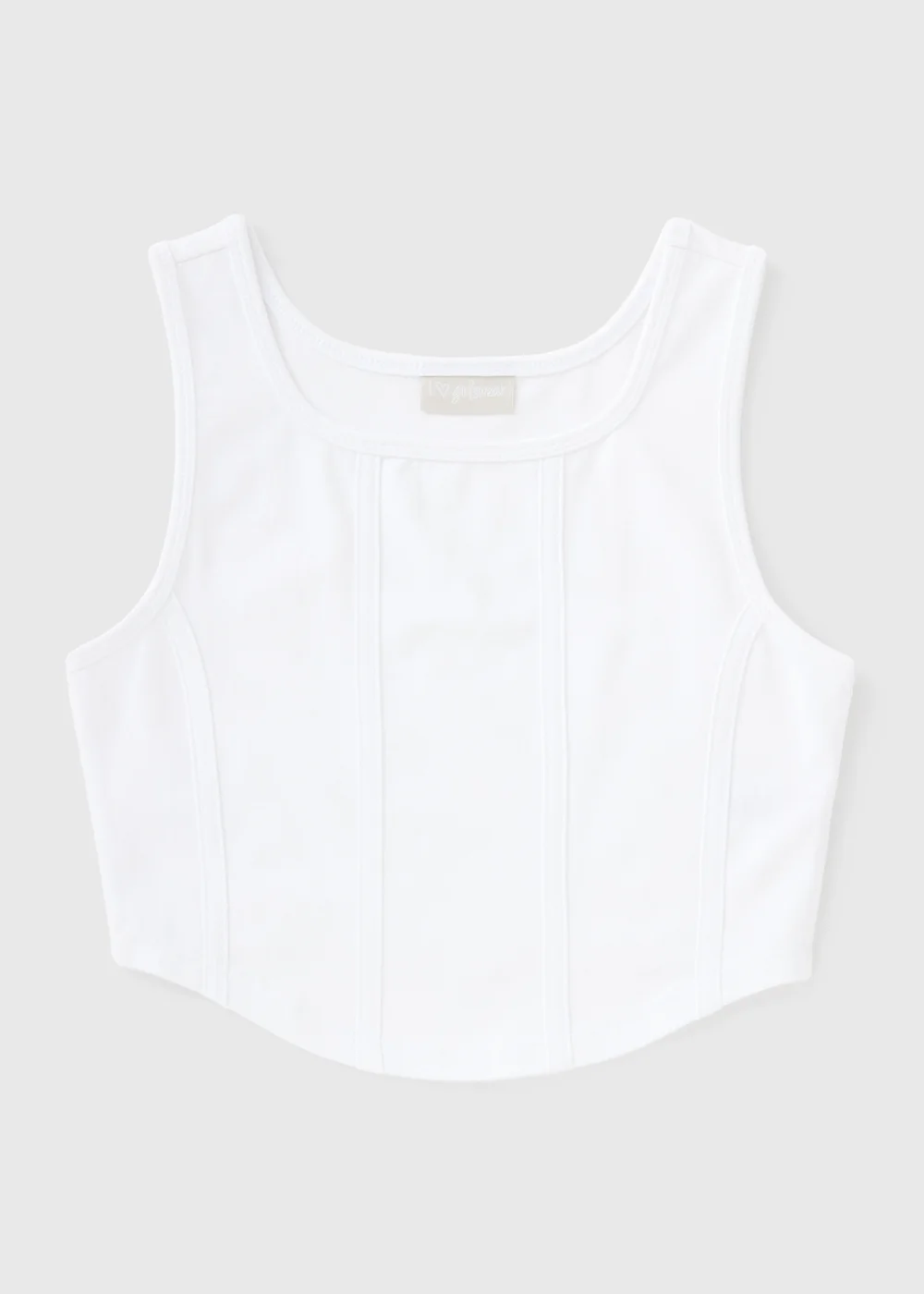 Girls White Corset Vest (7-15yrs) - 10 Yrs Image 1