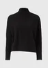 Black High Neck Rib Top - Small Image 5