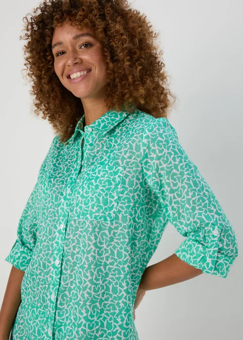Turquoise Printed Shirt - Extra small Image 3