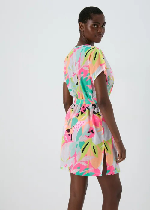 Multicolour Abstract Print Jersey Kaftan - XS Image 2