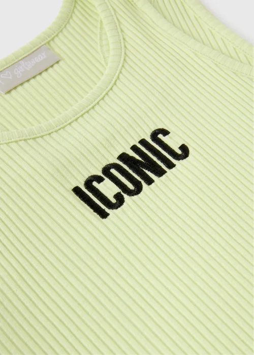 Girls Lime Iconic Vest (7-15yrs) - 10 Yrs Image 2
