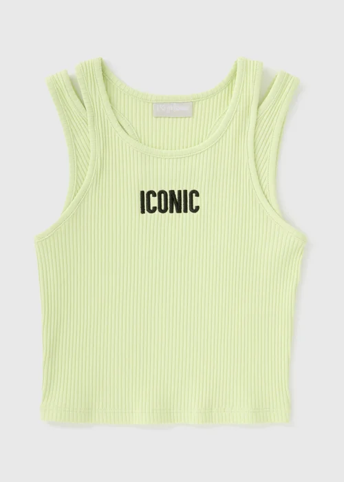 Girls Lime Iconic Vest (7-15yrs) - 10 Yrs Image 1